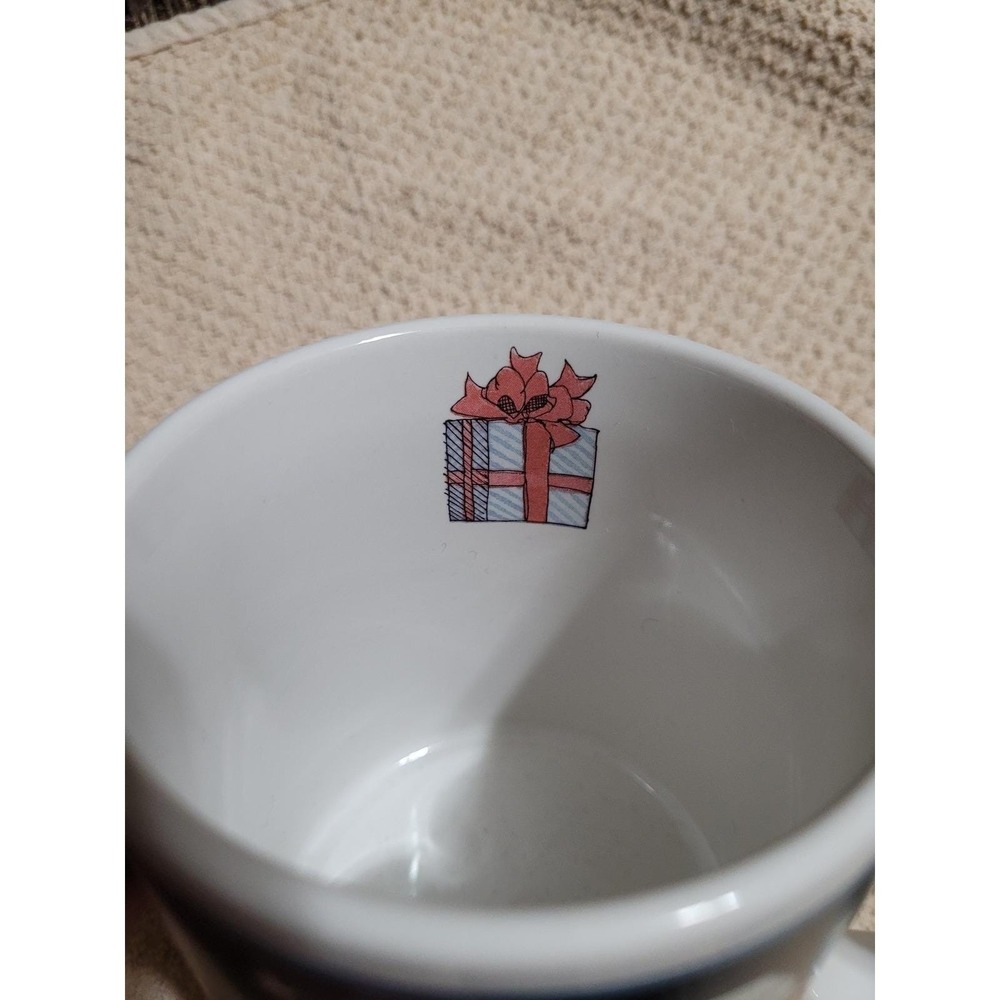 Vintage 1992 Ceramic Mug Susan Winget CIC Snowman Winter Holiday Scene - Picture 5 of 5
